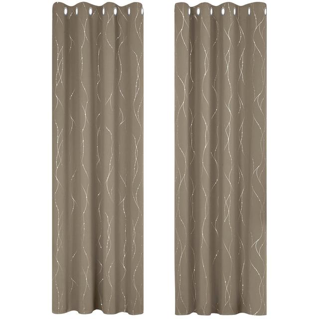 Puskar Polyester Blackout Grommet / Eyelet Curtain Pair 17 Stories on Productcaster.