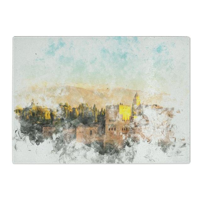 Tempered Glass the Alhambra in Granada Spain Chopping Board East Urban Home Size: 20 cm x 28.5 cm on Productcaster.