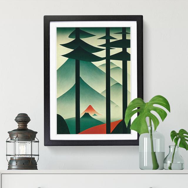 Meaney Japanese Forest Design Vol.3 - Picture Frame Print Alpen Home Frame Option: Oak, Size: 46cm H x 34cm W x 2cm D on Productcaster.