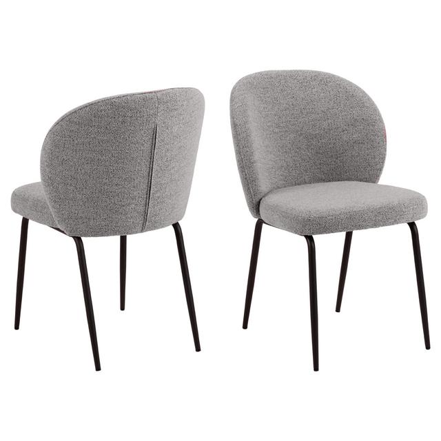 Garren Upholstered Dining Chair George Oliver Upholstery Colour: Grey on Productcaster.