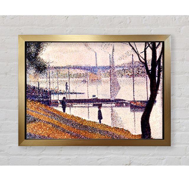 Seurat Bridge Of Courbevoie Framed Print Rosalind Wheeler Format: Bronze Framed Paper, Size: 100cm H x 141.4cm W x 3.4cm D on Productcaster.