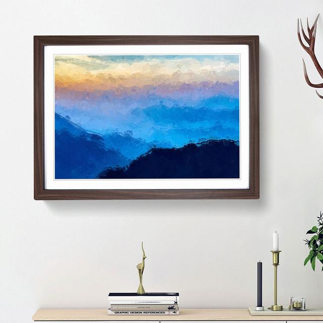 Mountains of Nepal in Abstract - Picture Frame Graphic Art Print East Urban Home Size: 48cm H x 65cm W x 2cm D, Frame Option: Walnut Framed on Productcaster.