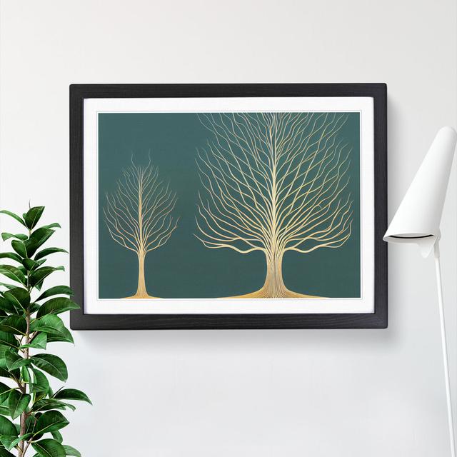 Iconic Trees - Picture Frame Graphic Art Fairmont Park Size: 34cm H x 46cm W, Frame Colour: Black on Productcaster.