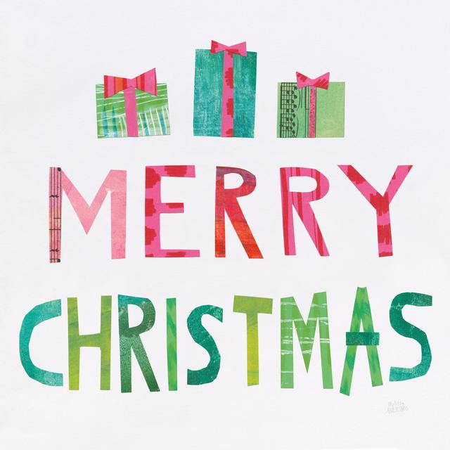 Christmas Collage III by Melissa Averinos - Wrapped Canvas Typography The Seasonal Aisle Size: 76cm H x 76cm W x 3.8cm D on Productcaster.