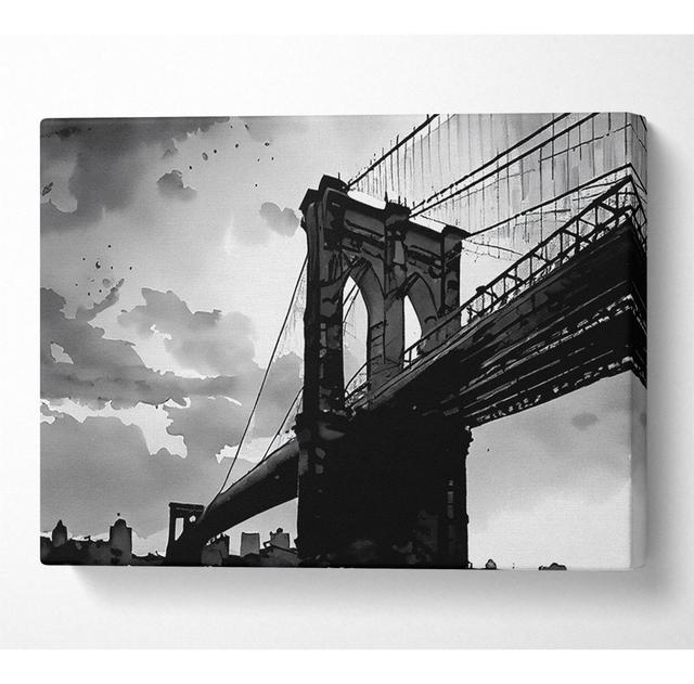 Brooklyn Bridge Sunset B N W - Print Latitude Run Size: 81cm H x 121.9cm W x 10cm D on Productcaster.