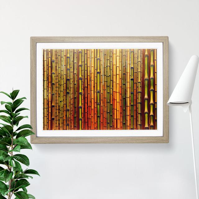 Admirable Bamboo Forest - Picture Frame Graphic Art Bay Isle Home Size: 25cm H x 34cm W x 2cm D, Frame Colour: Oak on Productcaster.