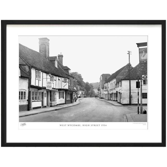 'West Wycombe, High Street 1954' by Francis Frith - Picture Frame Photograph Print on Paper The Francis Frith Collection Size: 45cm H x 60cm W x 2.3cm on Productcaster.