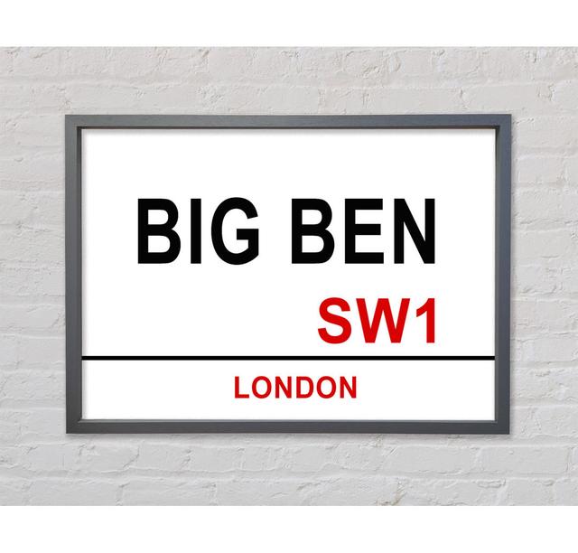 Big Ben Signs Framed Print Happy Larry Size: 84.1cm H x 118.9cm W x 3.3cm D on Productcaster.