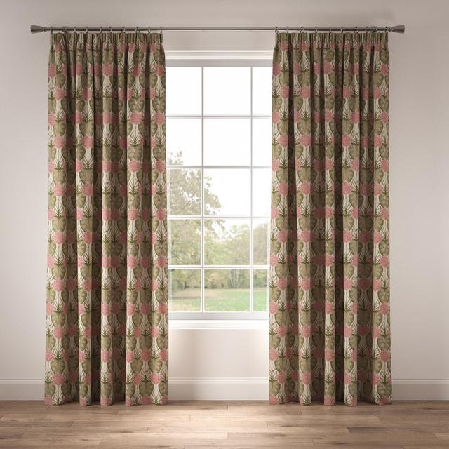 Made to Order - Lily Garden Pencil Pleat Room Darkening Curtains The Chateau By Angel Strawbridge Panel Size: Width 380 x Drop 183 cm, Colour: Cream on Productcaster.