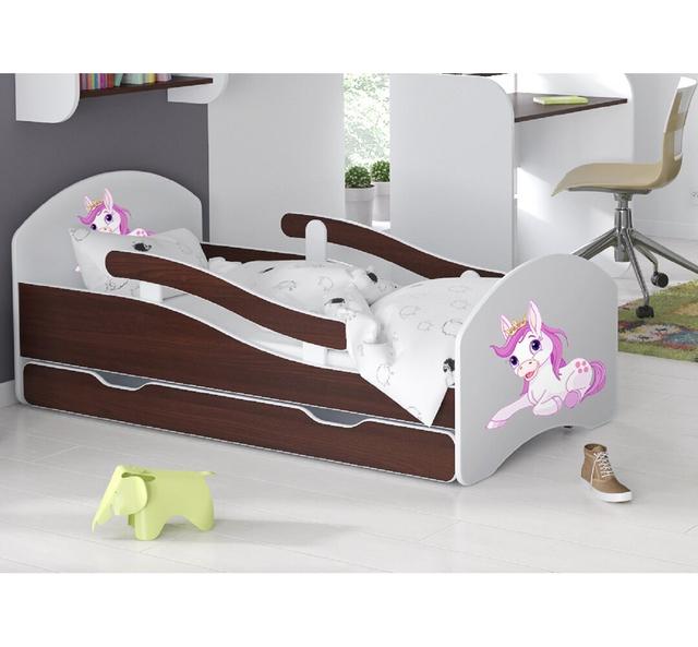 Becker Bed with Drawers Zoomie Kids Size: Toddler (70 x 140cm), Colour (Bed Frame): Wenge on Productcaster.