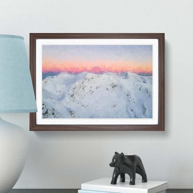 Pink Mountain Ridge in Romania in Abstract - Picture Frame Graphic Art Print East Urban Home Frame Option: Walnut, Size: 50cm H x 76cm W x 2cm D on Productcaster.