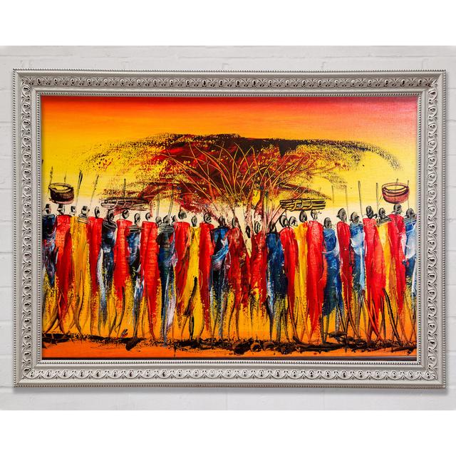 African Tribe Offering Framed Print Bright Star Size: 84.1cm H x 118.9cm W x 3cm D on Productcaster.