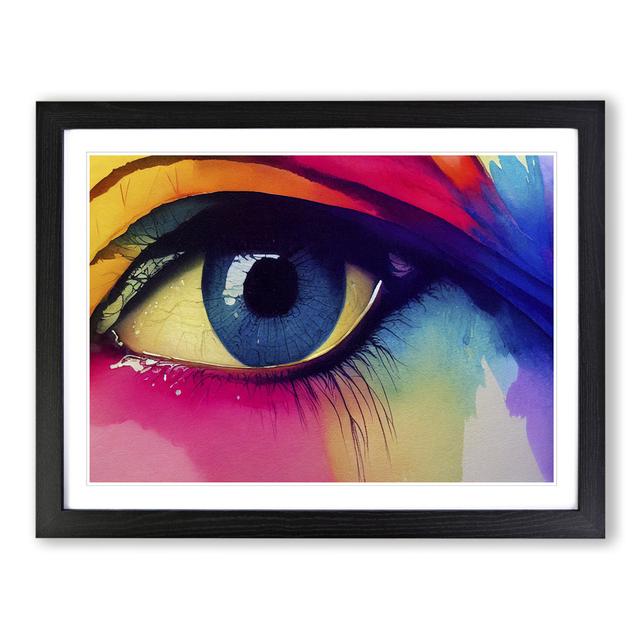 Watercolour Human Eye Vol.1 - Picture Frame Graphic Art 17 Stories Frame Colour: Black, Size: 46cm H x 64cm W x 2cm D on Productcaster.