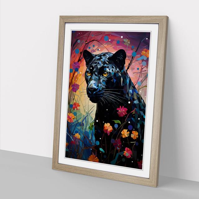 Panther Orphism - Single Picture Frame Art Prints on Wood World Menagerie Size: 46cm H x 34cm W x 2" D, Format: Oak Framed on Productcaster.