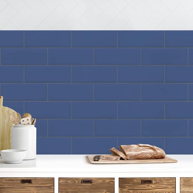 Adeleine Ceramic Tiles 80 x 150cm PVC Ebern Designs Colour: Dark Blue on Productcaster.