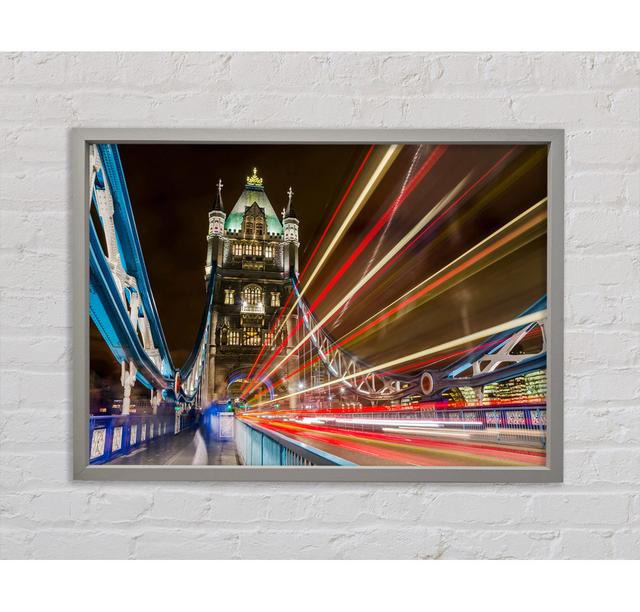 Tower Bridge Speed Of Light 1 - Single Picture Frame Art Prints on Canvas Bright Star Size: 100cm H x 141.4cm W x 3.3cm D on Productcaster.