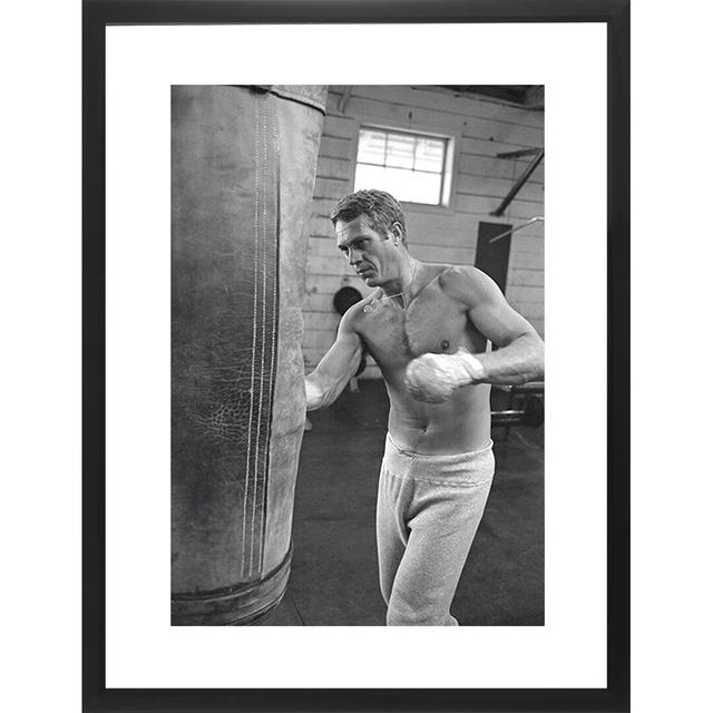 Steve Macaque Boxing Framed Photographic Print Happy Larry on Productcaster.