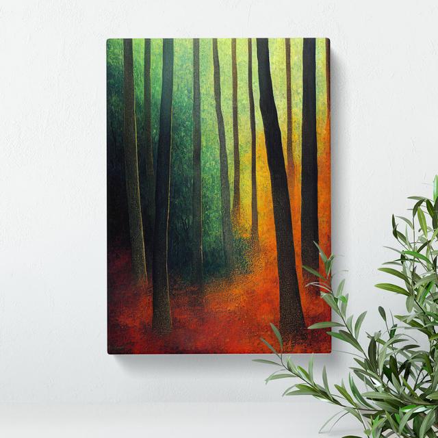 Colourful Forest No.1 - Painting Alpen Home Format: Wrapped Canvas, Size: 76cm H x 50cm W x 3cm D, Matte Colour: No Matte on Productcaster.