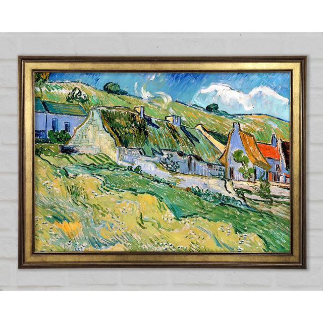 Van Gogh Thatched Cottages - Single Picture Frame Art Prints Marlow Home Co. Size: 42cm H x 59.7cm W x 1.5cm D on Productcaster.