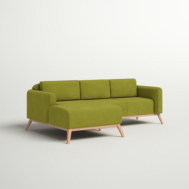 Joshua Corner Sofa Hykkon Upholstery: Pistacchio Green, Orientation: Left Hand Facing on Productcaster.