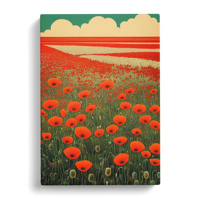 Mogensen Poppy Field Vol.2 - Wrapped Canvas Graphic Art Marlow Home Co. Size: 76cm H x 50cm W x 3cm D on Productcaster.