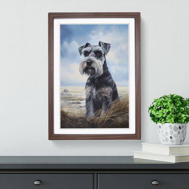 Schnauzer Informel No.2 Big Box Art Size: 46cm H x 34cm W x 2cm D, Frame Colour: Walnut on Productcaster.