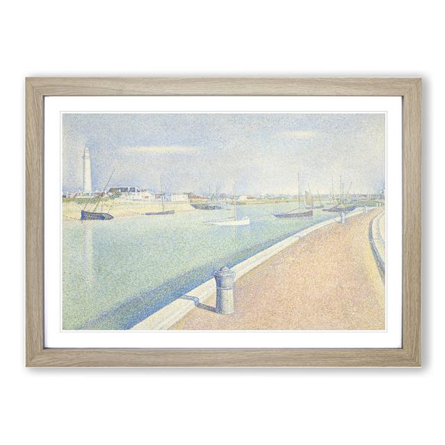 The Channel at Gravelines Vol.1 by Georges Seurat - Picture Frame Painting on MDF East Urban Home Frame Option: Oak Framed, Size: 27cm H x 36cm W x 2c on Productcaster.