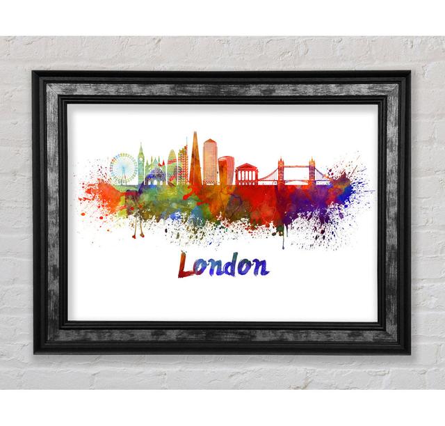 Rainbow London Splash 2 - Einzelner Bilderrahmen Kunstdrucke Ebern Designs Größe: 42cm H x 59,7cm B x 8cm T on Productcaster.