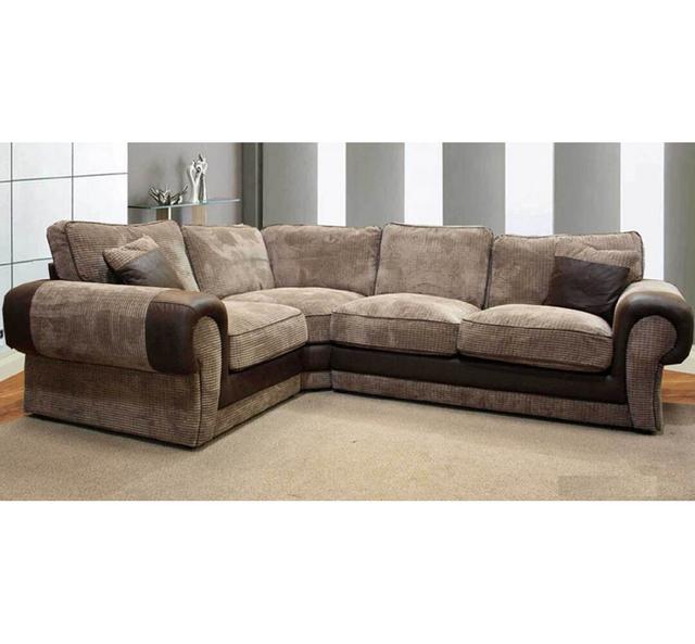 Heinrick 3 - Piece Corduroy Corner Sectional Rosalind Wheeler Upholstery Colour: Brown/Coffee, Orientation: Left Hand Facing on Productcaster.