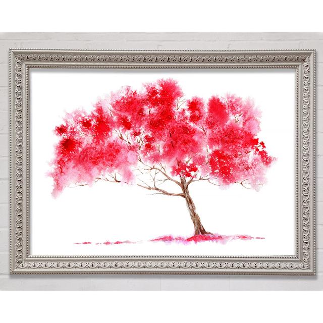 Pink Abstract Tree Framed Print Bright Star Size: 84.1cm H x 118.9cm W x 3cm D on Productcaster.