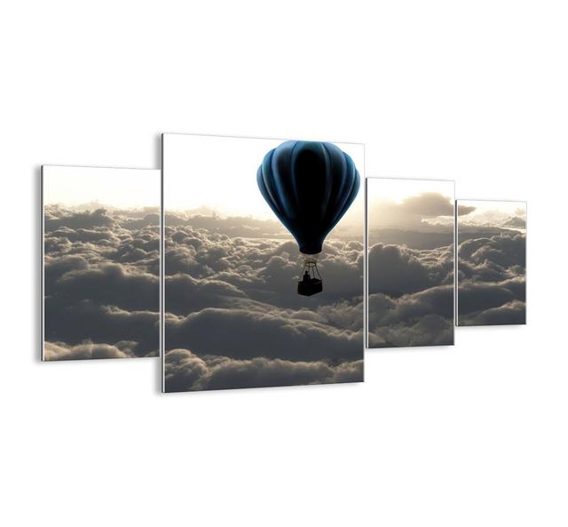 Wanderer Above the Clouds - 4 Piece Unframed Graphic Art Print Set on Glass Ebern Designs Size: 90cm H x 160cm W x 1.8cm D on Productcaster.