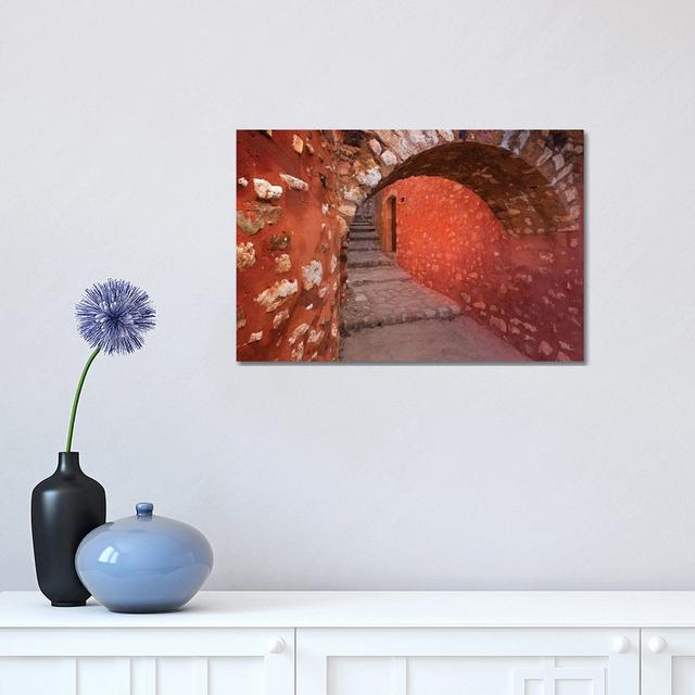 France, Provence, Roussillon. Stone Arch And Passageway. by - Wrapped Canvas Latitude Run Size: 30.48cm H x 30.48cm W on Productcaster.