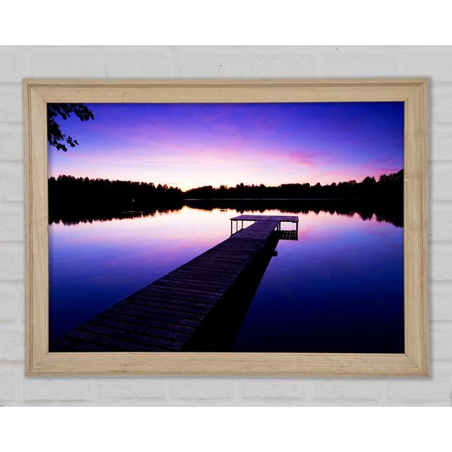 Purple Pier Calm - Print Ebern Designs Size: 84.1cm H x 118.9cm W x 1.5cm D on Productcaster.