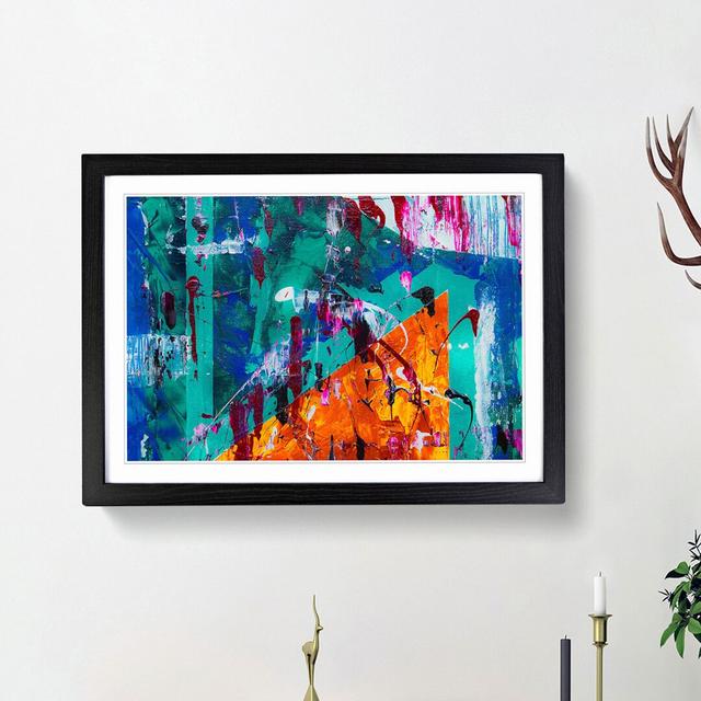 Abstract Art Painting Vol.441 by S.Johnson - Picture Frame Painting Print East Urban Home Frame Option: Black Framed, Size: 27cm H x 36cm W x 2cm D on Productcaster.