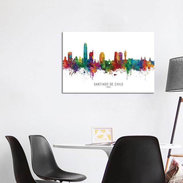 Santiago De Chile Skyline by Michael Tompsett - Wrapped Canvas Gallery-Wrapped Canvas Giclée Latitude Run Size: 66.04cm H x 101.6cm W on Productcaster.