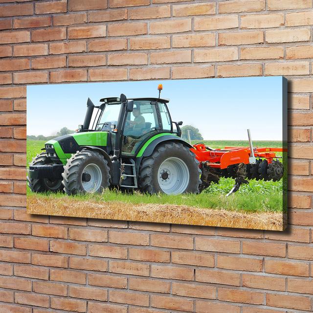 Tractor on the Field - Wrapped Canvas Art Prints Brayden Studio on Productcaster.