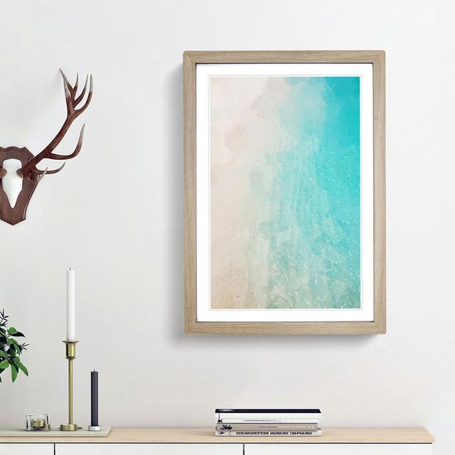 The Maldives in Abstract - Picture Frame Graphic Art Print East Urban Home Frame Option: Oak Framed, Size: 48cm H x 36cm W x 2cm D on Productcaster.