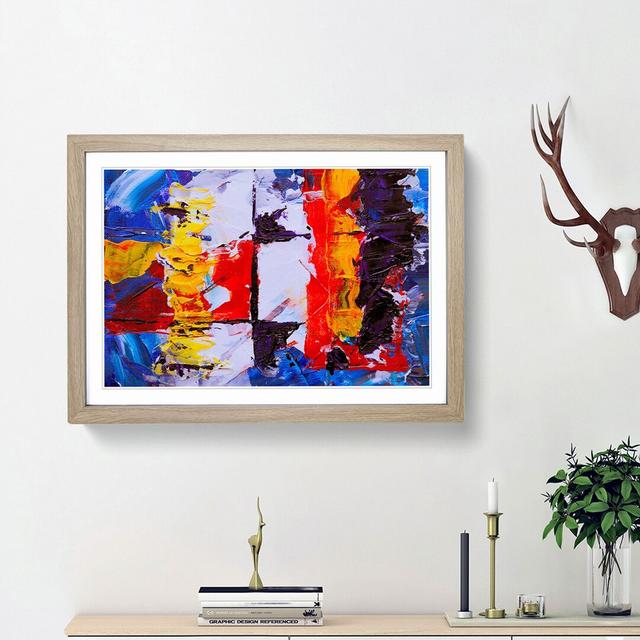 Abstract Art Painting Vol.478 by S.Johnson - Picture Frame Painting Print on MDF East Urban Home Frame Option: Oak Framed, Size: 62cm H x 87cm W x 2cm on Productcaster.