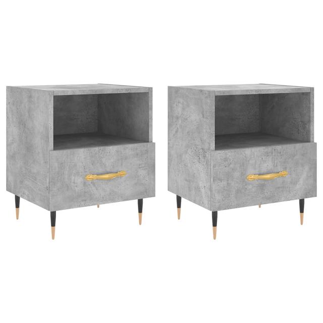 Nachttisch Nona (Set of 2) Norden Home Farbe: Betongrau on Productcaster.