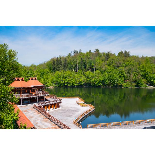 Bear Lake In Sovata Romania by Benedek - No Frame Art Prints on Canvas Latitude Run Size: 81cm H x 122cm W on Productcaster.