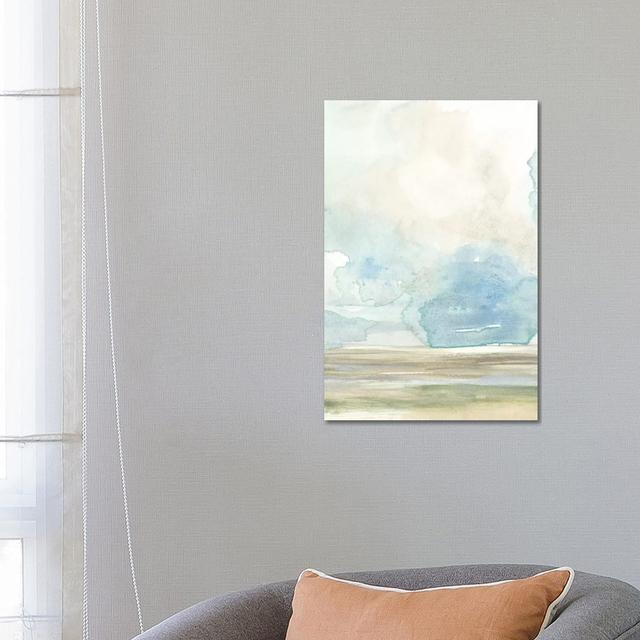 Clouds Over The Marsh I by Jennifer Goldberger - Wrapped Canvas Painting Metro Lane Size: 66.04cm H x 45.72cm W x 3.81cm D on Productcaster.