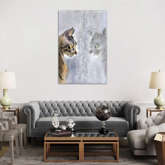 Cat By The Window II - Wrapped Canvas Painting East Urban Home Size: 101.6cm H x 66.04cm W x 1.91cm D on Productcaster.