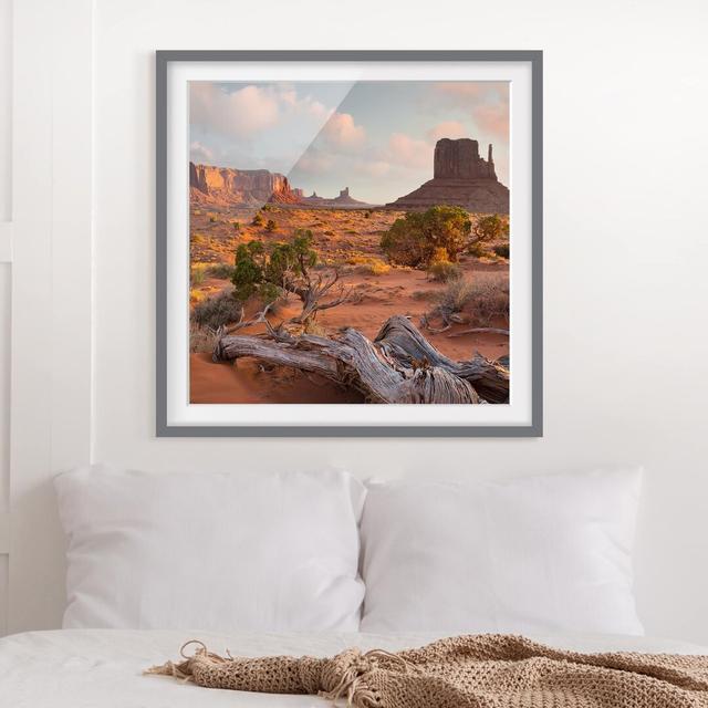 Gerahmtes Poster Monument Valley Tribal Park, Arizona East Urban Home Rahmenoptionen: Mattes Grau, Größe: 70 cm H x 70 cm B x 2 cm T on Productcaster.