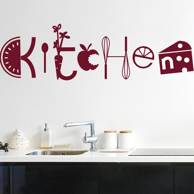 Assorted Kitchen Sign Wall Sticker East Urban Home Colour: Burgundy, Size: Medium on Productcaster.