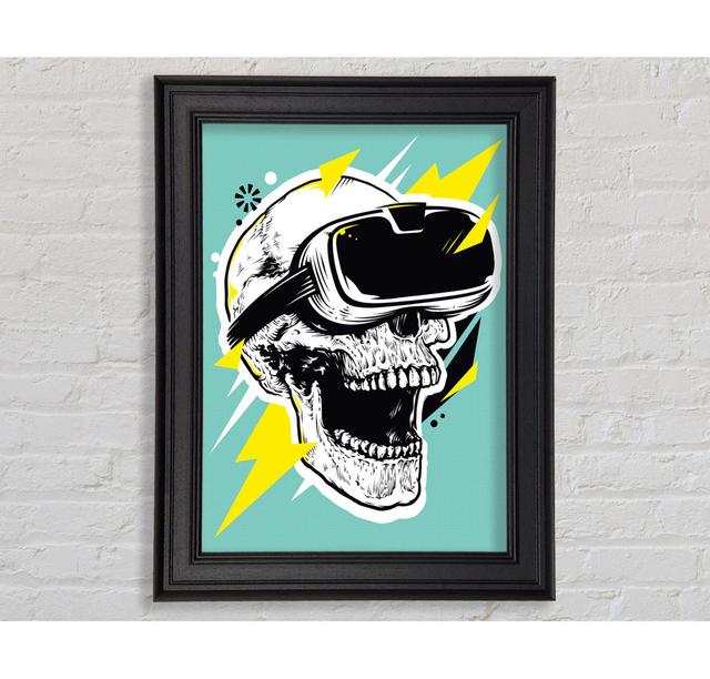 Video Game Shocked Skull Framed Print Happy Larry Size: 142.2cm H x 84.1cm W x 8cm D on Productcaster.