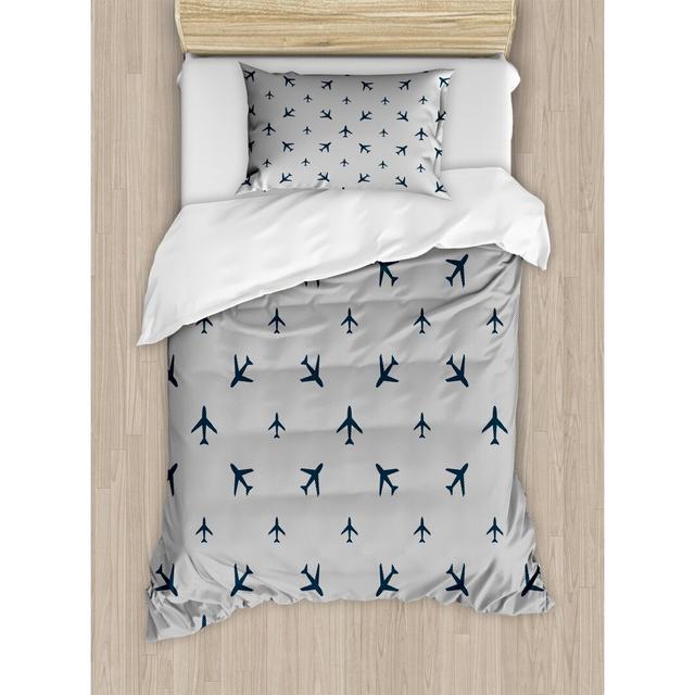 Powersville Geometric Shapes [EU ONLY] Duvet Cover Set with Pillowcases Ebern Designs Size: Single Duvet Cover + 1 Standard Pillowcase on Productcaster.