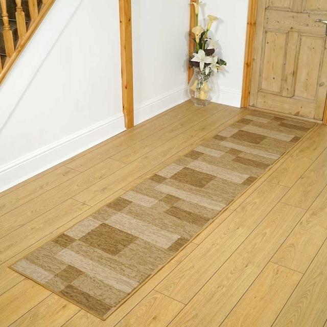 Tuna Geometric Hand Woven Hand Hooked Brown/Beige Area Rug Latitude Run Rug Size: Runner 120 x 600cm on Productcaster.