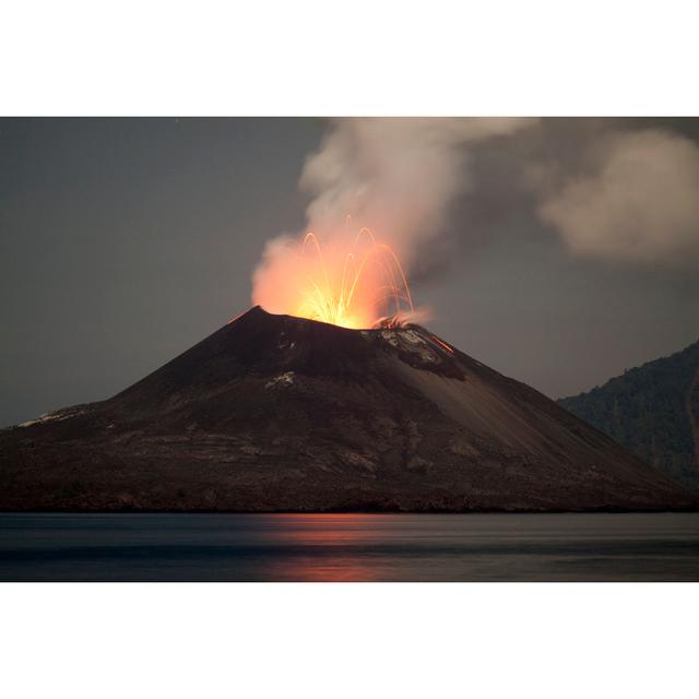 Krakatau Volcano Erupting At Night by Andersen_oystein - No Frame Art Prints on Canvas Alpen Home Size: 20cm H x 30cm W on Productcaster.