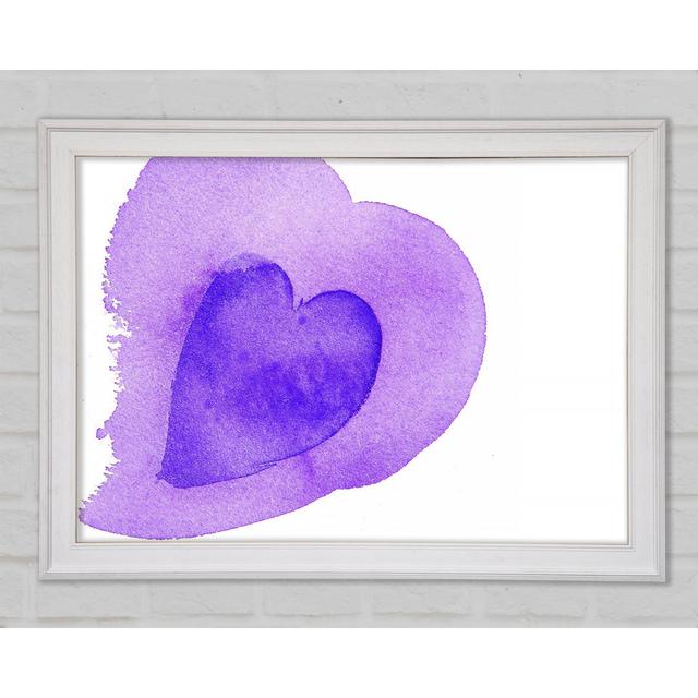 Purple Love - Single Picture Frame Art Prints Bright Star Size: 42cm H x 59.7cm W x 1.5cm D on Productcaster.