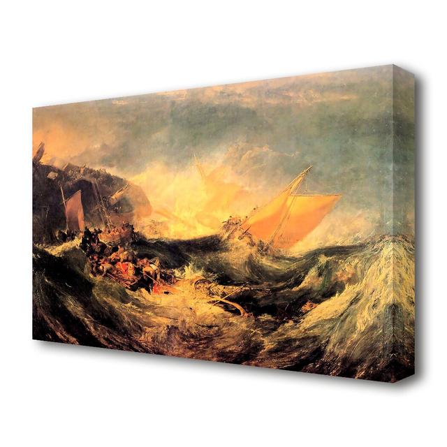 'Wreck of a Transport Ship' by J.M.W. Turner Painting Print on Wrapped Canvas East Urban Home Size: 35.6 cm H x 50.8 cm W on Productcaster.